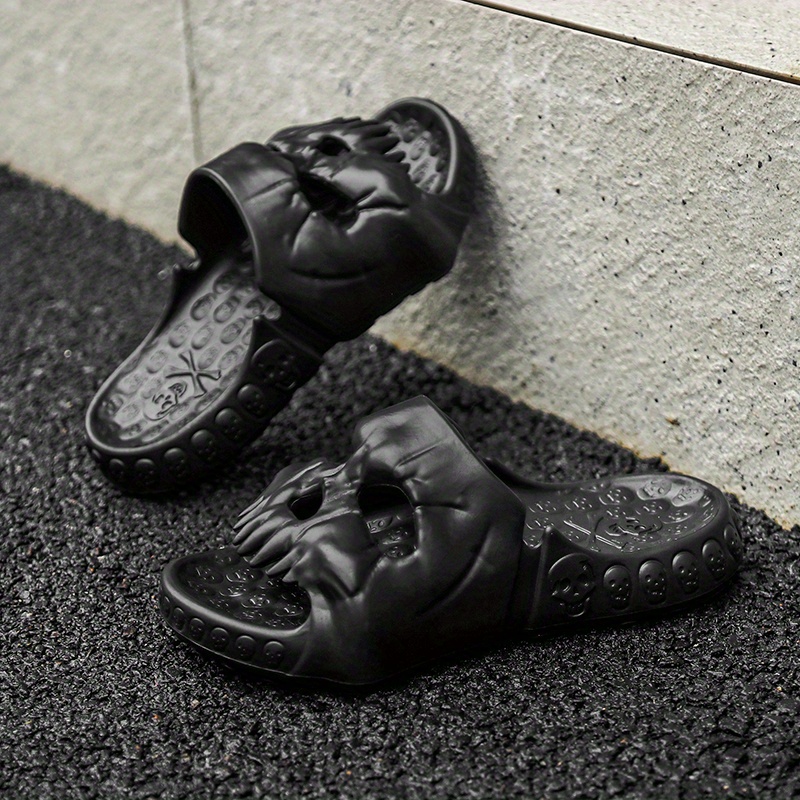 Men's Skull Slides Casual Outdoor Slippers