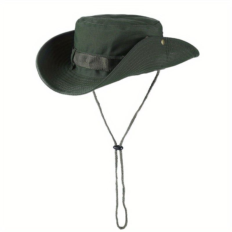 Button Rolled Brim Cowboy Hat Solid Sunscreen Western Cowgirl Hat