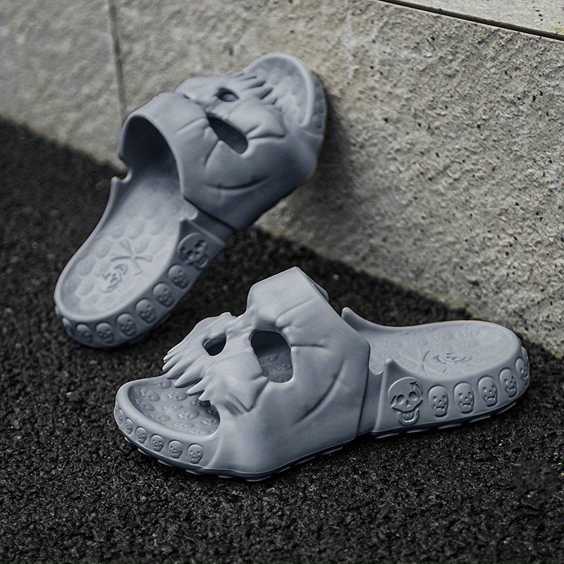 Men's Skull Slides Casual Outdoor Slippers