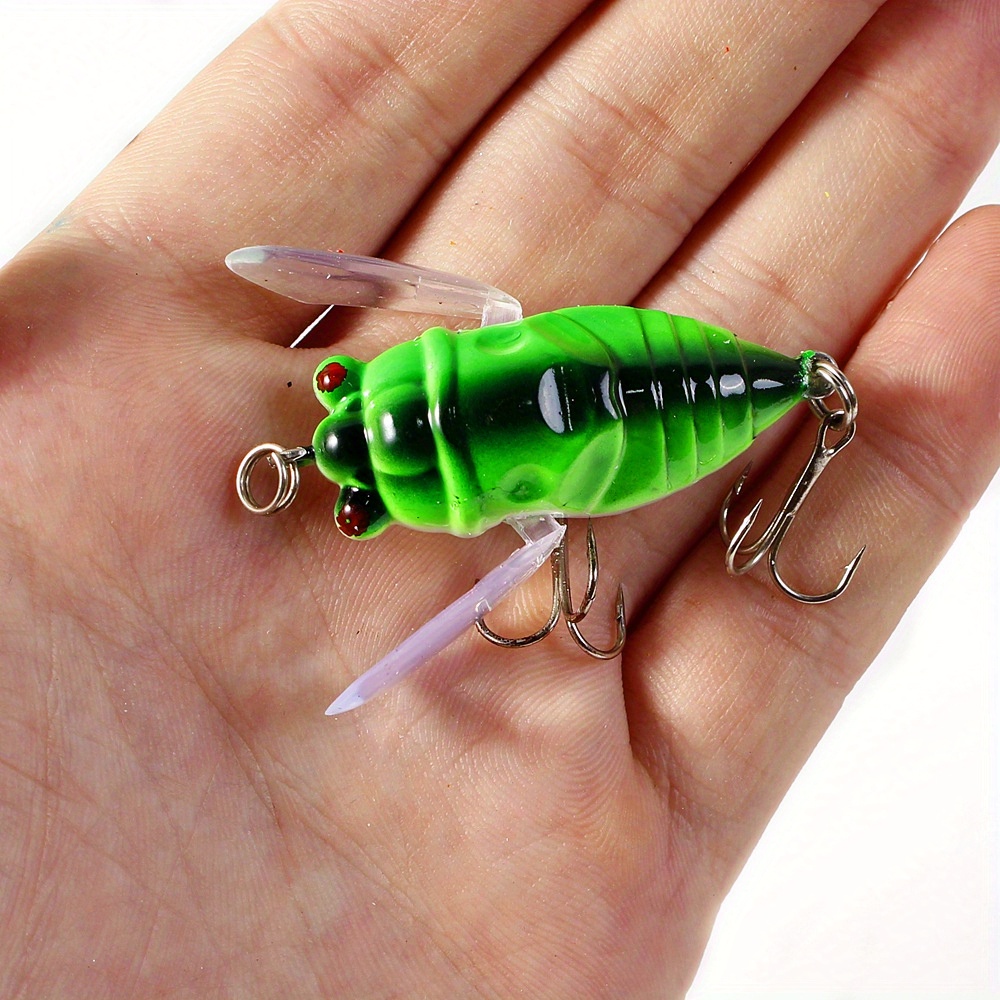 CATCHSIF 4pcs Hard 3D Cicada Poppers Square Lip Insect Crank Lures Topwater Fishing  baits, Topwater Lures -  Canada