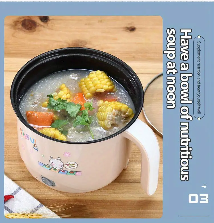 6 9inch small power hot pot student dormitory porridge cooking noodle cooker multi functional cooking fire adjustable 1 8l details 6