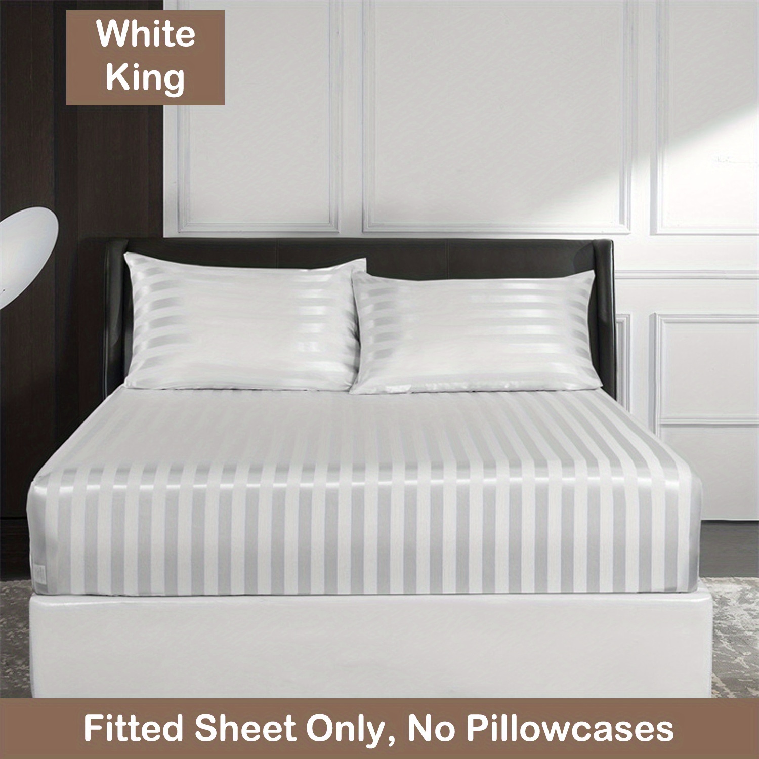 1* and Breathable Stripe Fitted Sheet - * a Comfortable and *