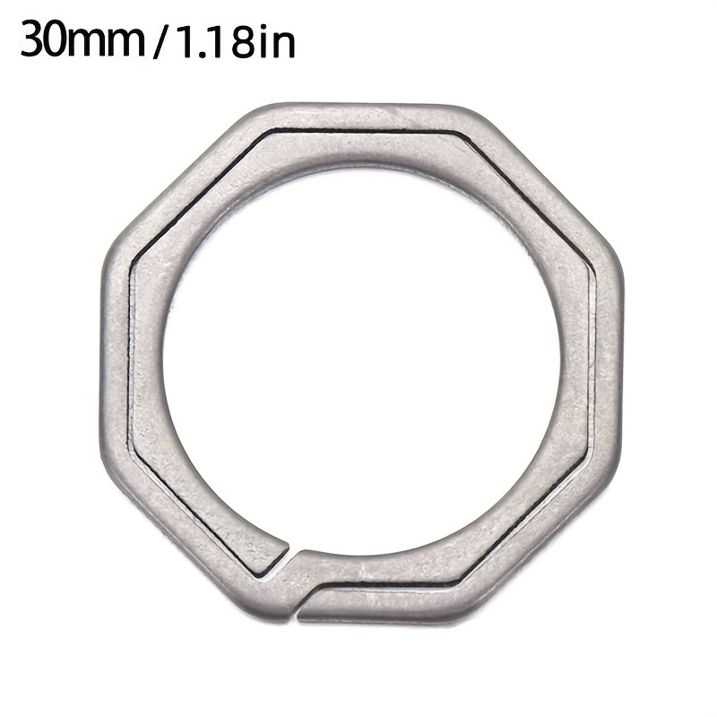 Titanium Key Ring, Durable Ultralight Metal Keychain Hanging Buckle for Keys,Temu