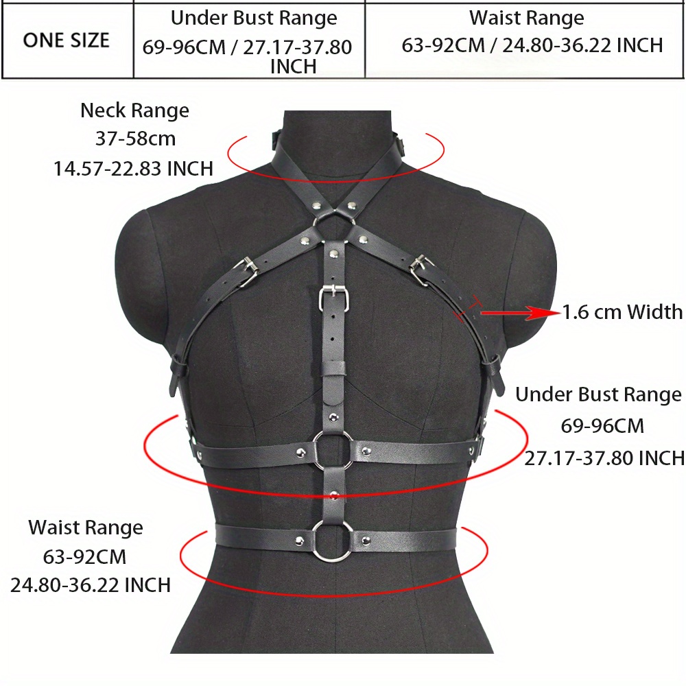 Gothic Hollow Harness Belt Rivet Caged Bra Chest Harness - Temu