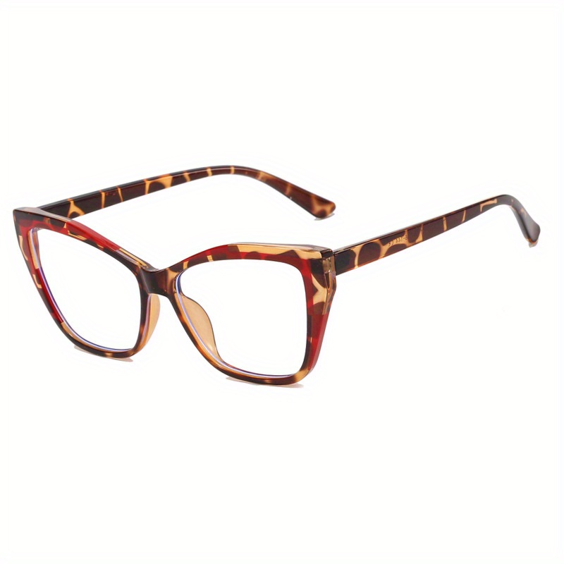 Clear Lens Cat Eye Glasses TR90 Frame Anti Blue Light for Computer Phone