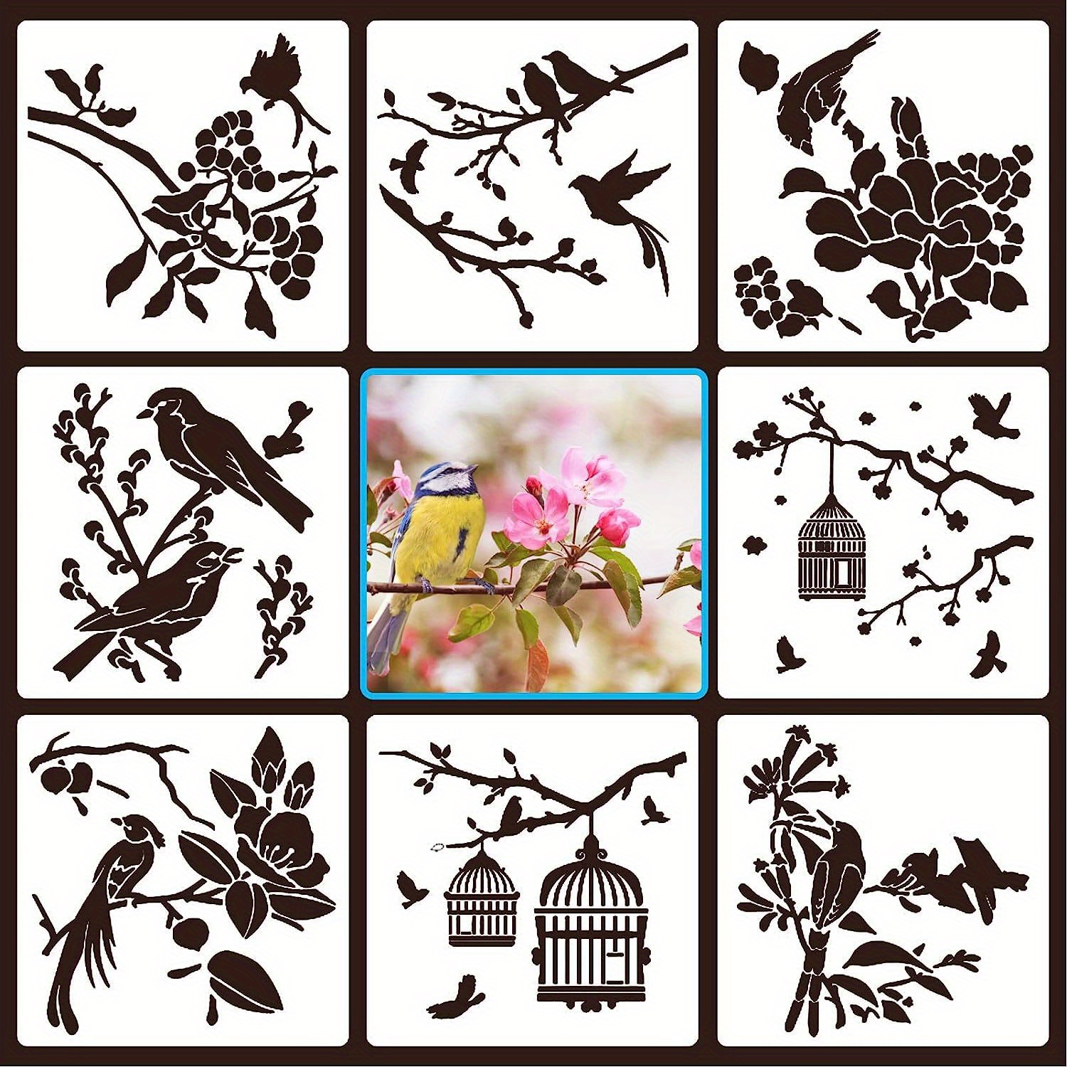 Stencils for Painting on Wood Wall Home Decor,A4 29cm Mandala Totem Flower  DIY Reusable Stencils Painting Scrapbook Art Templates for Painting on Wood