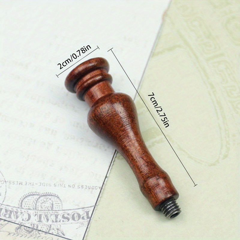 Retro Stamp Wooden Handle Antique Metal Sealing Handle - Temu