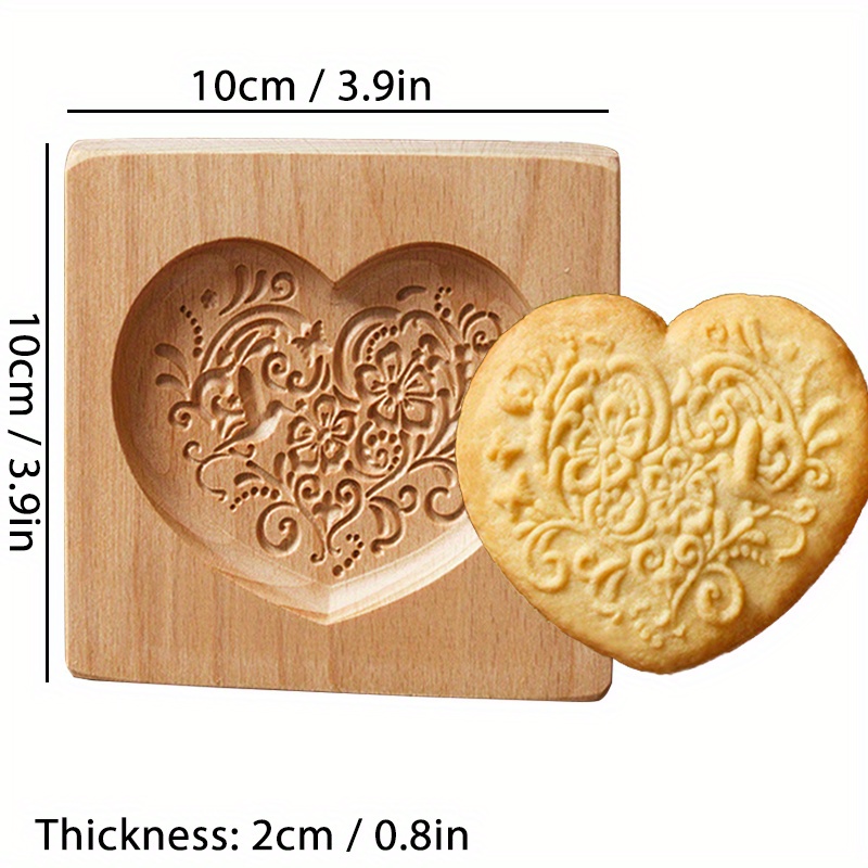 HEVIRGO 1 Set Couples Pattern Cookie Cutters DIY PP Valentines Day Biscuit  Molds Kitchen Tools Pink PP 