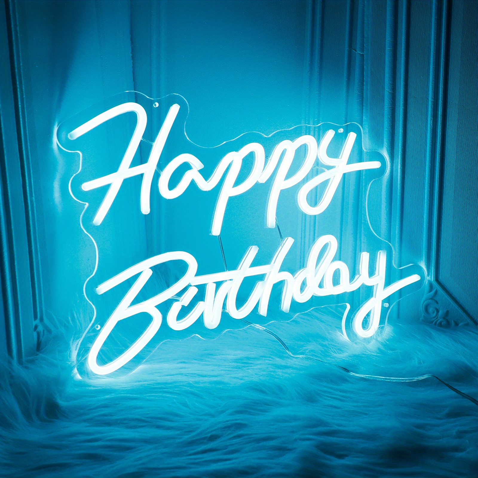 1pc 16/20 Pulgadas Led Neon Sign Happy Birthday Night Light - Temu