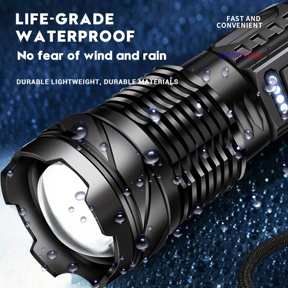 Boruit A76 Super Bright Flashlight Zoomable Rechargeable - Temu