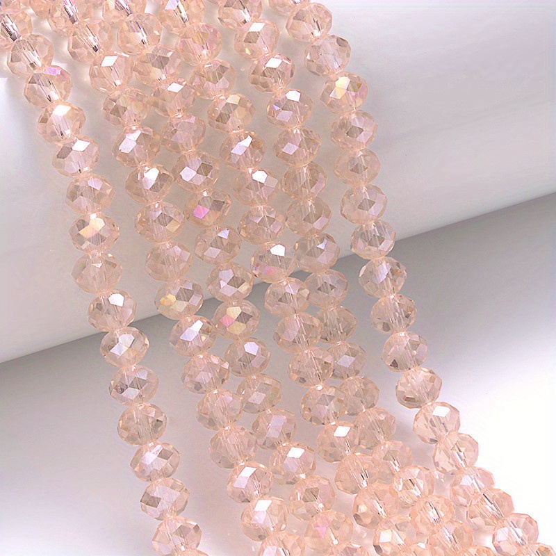 50 Pcs 6mm Crystal Beads Glass Crystal Spacer Beads For DIY