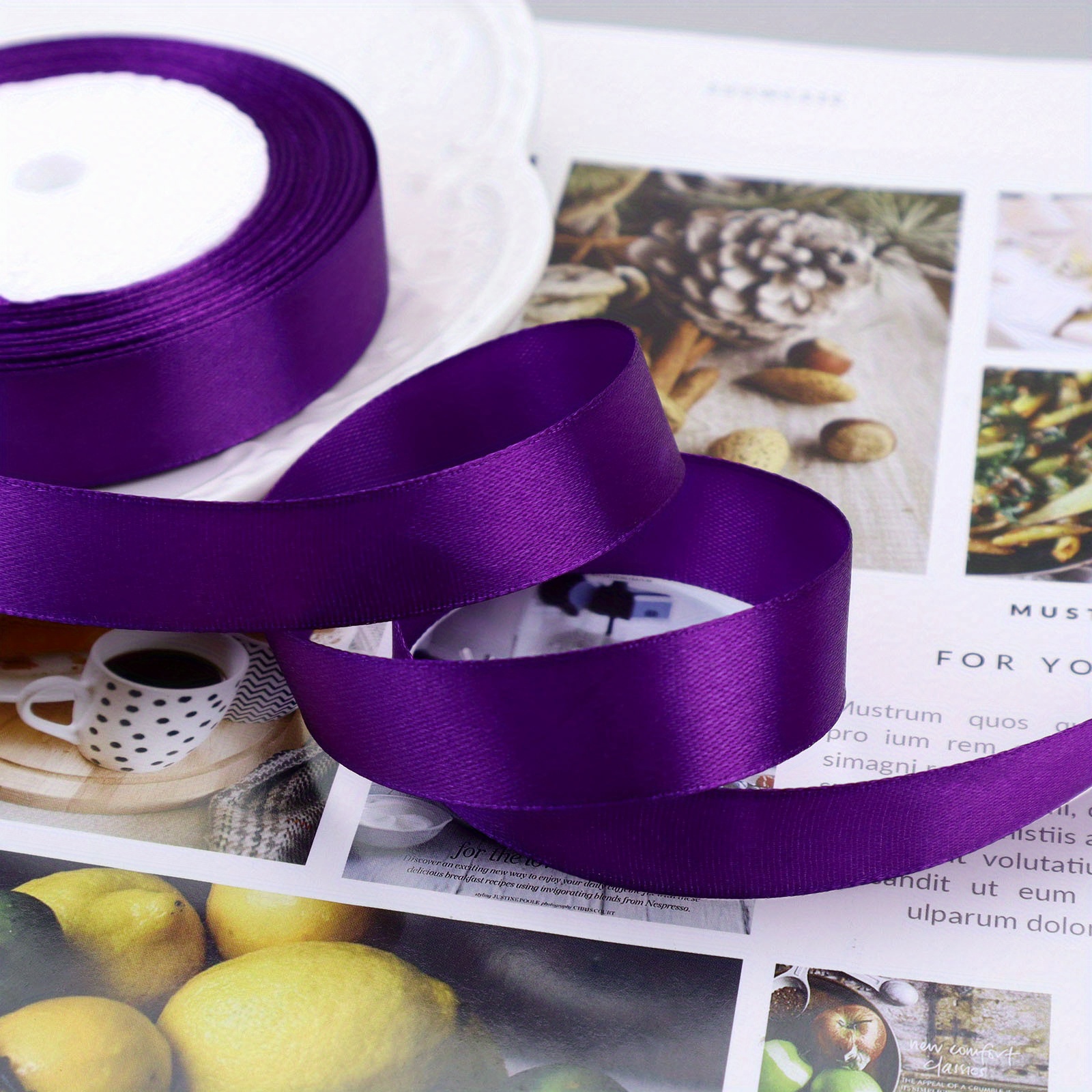 25 Yards Satin Ribbons For Crafts Bow Handmade Gift Wrap - Temu