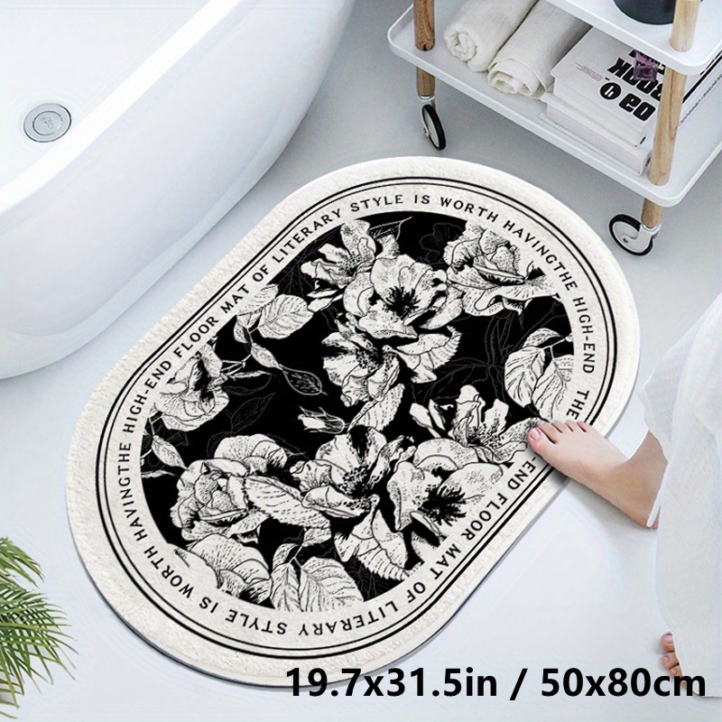 Small Fresh Expansion Flower Diatom Mud Floor Mat Bathroom