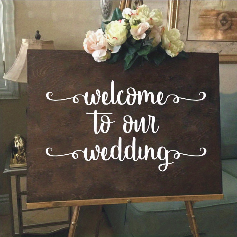 Wedding Welcome Mirror Vinyl Sticker Personalized Names And Date Wall ...