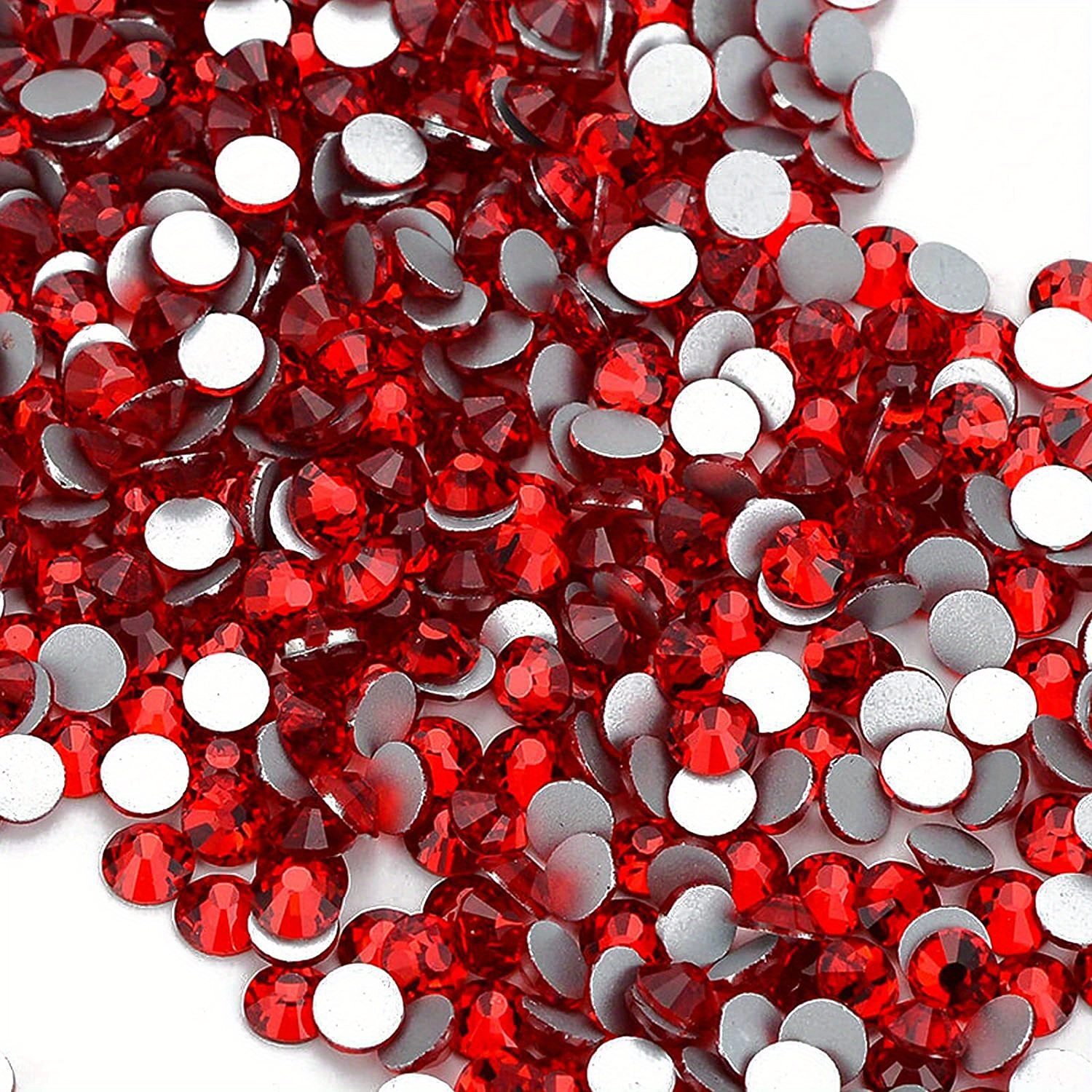 BEADSLAND Red Rhinestones, Flatback Crystal Rhinestones for Craft, Light  Siam, SS16, 1440PCS 