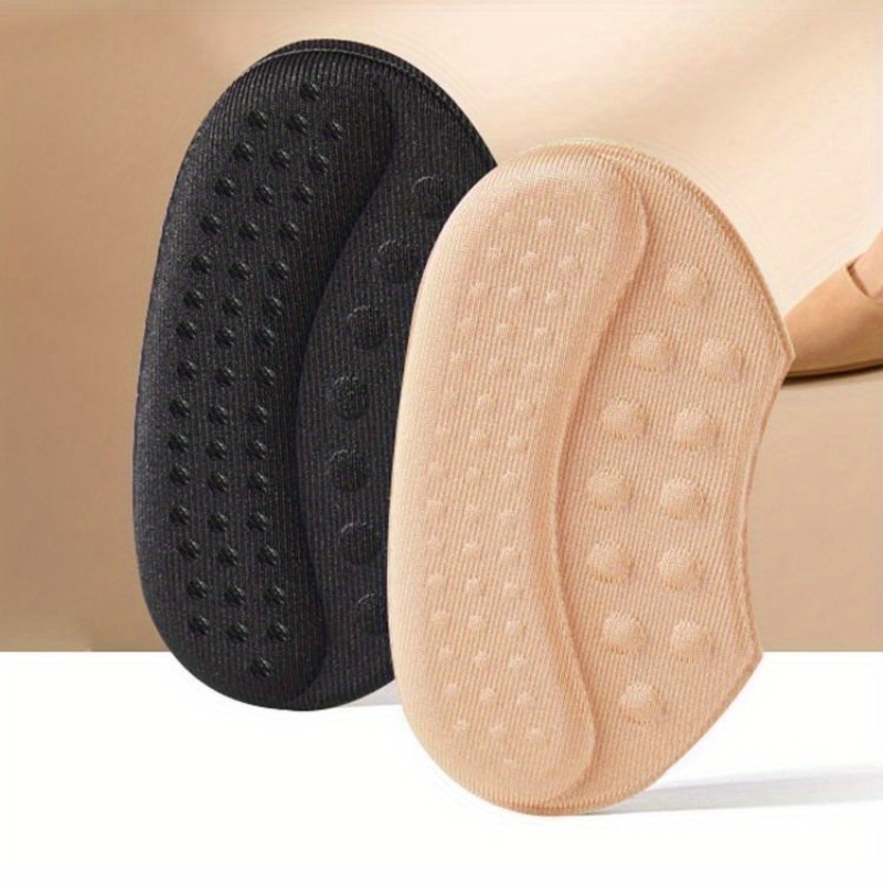 1pair Heel Sticker Anti-Drop Heel High Heel Shoes Heel Anti-Wear Foot Sticker Shoes Big Change Small Artifact, Loafer Shoes Half Size Pad, Change One Size Change Half Size Length 3.58in/9.09cm Width 2.05in/5.21cm