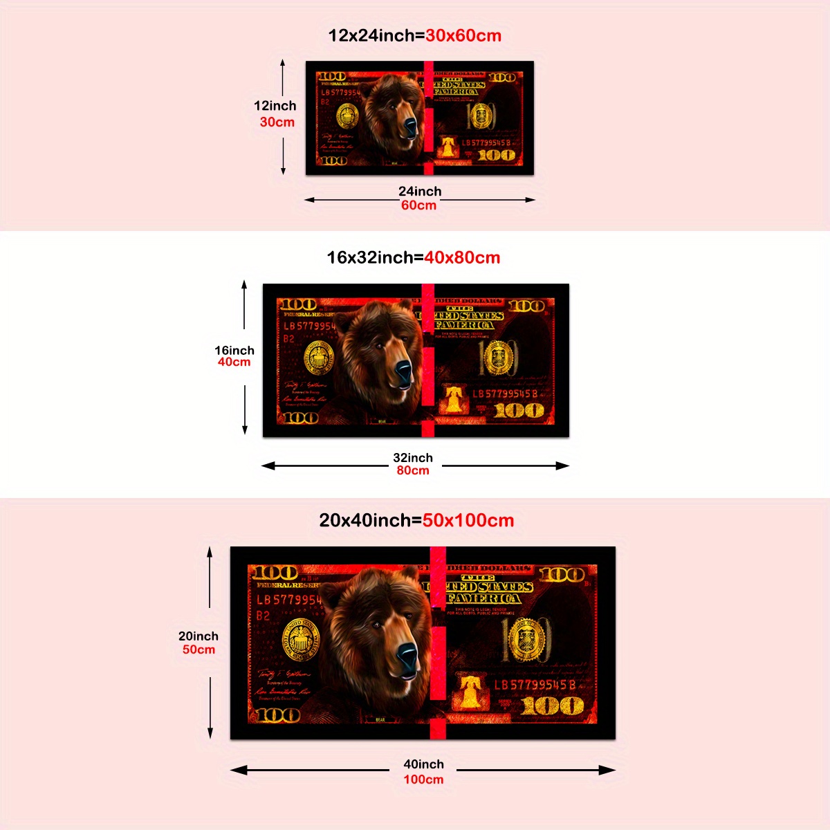 Bear Canvas Poster, Wall Street Wall Art, Stock Market Wall Art Print