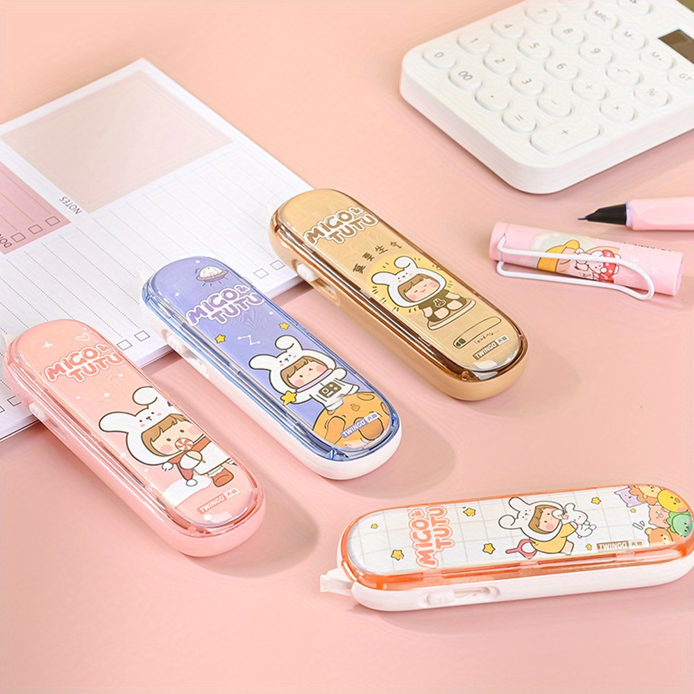 Cute Cartoon Correction Tape: Pet Transparent Film Tape - Temu