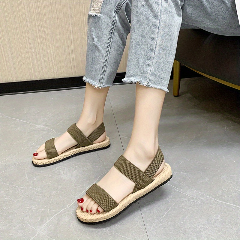 Akiihool Women Sandals Wide Width Women's Classic Leather Casual Loafer  Cute Slip-On Fashion Closed Toe Flat Sandal Comfy Work Sandal Everyday  Walking Shoe (Black,10) - Walmart.com