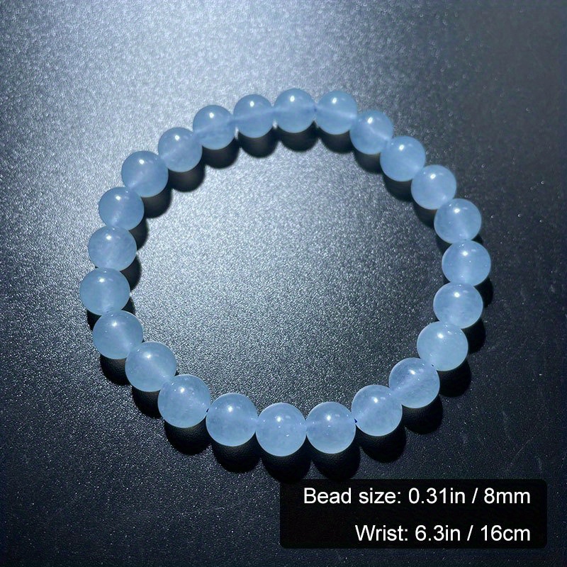 Natural Crystal Bracelet High Ice Penetrating Sea Blue - Temu