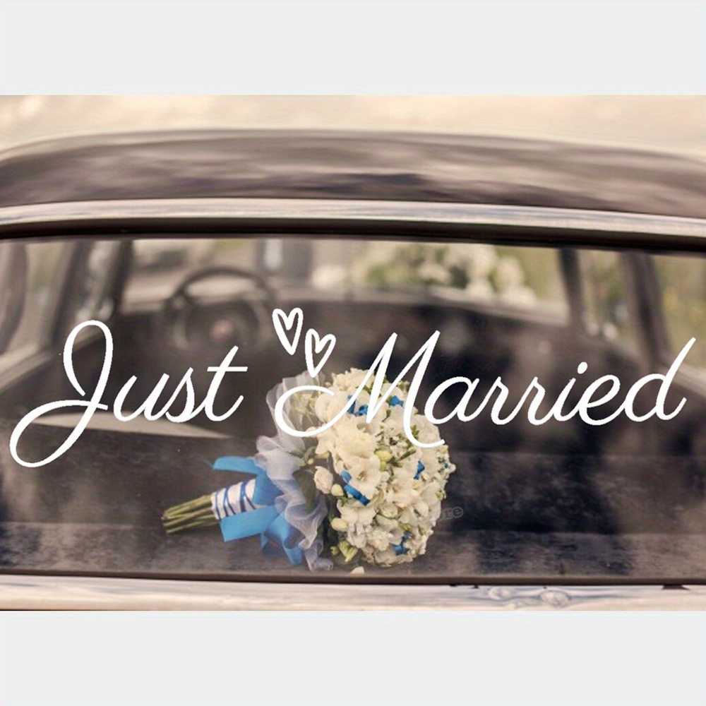 Vinilo coche boda - Just Married - decoración boda