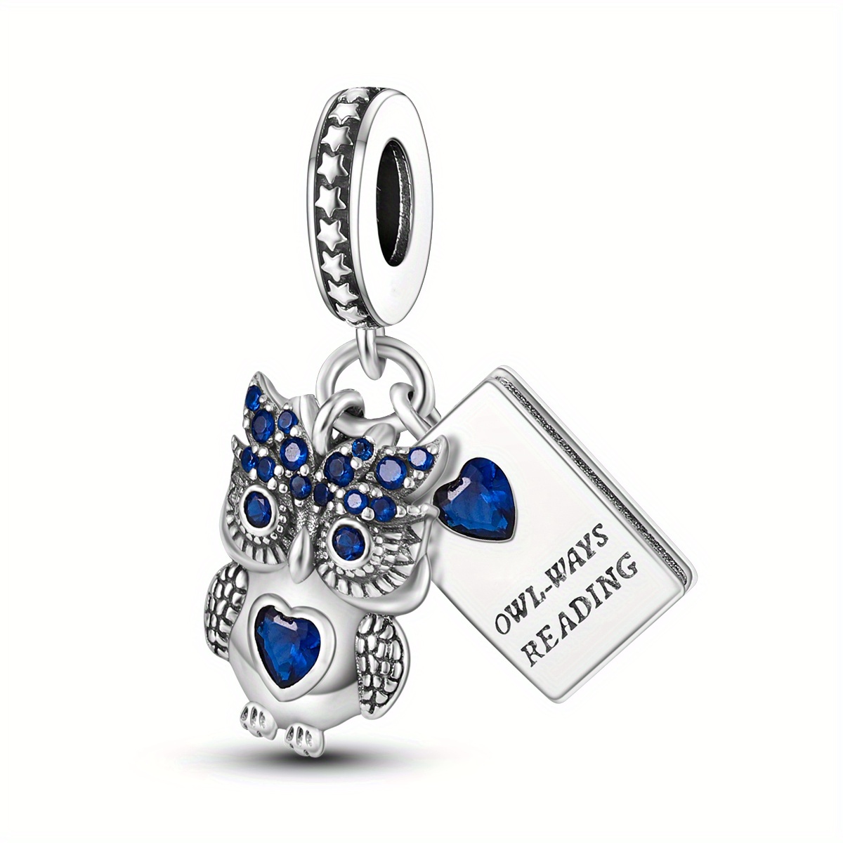 Silver Plated Book Charms Reading Book Pendants For Jewelry - Temu