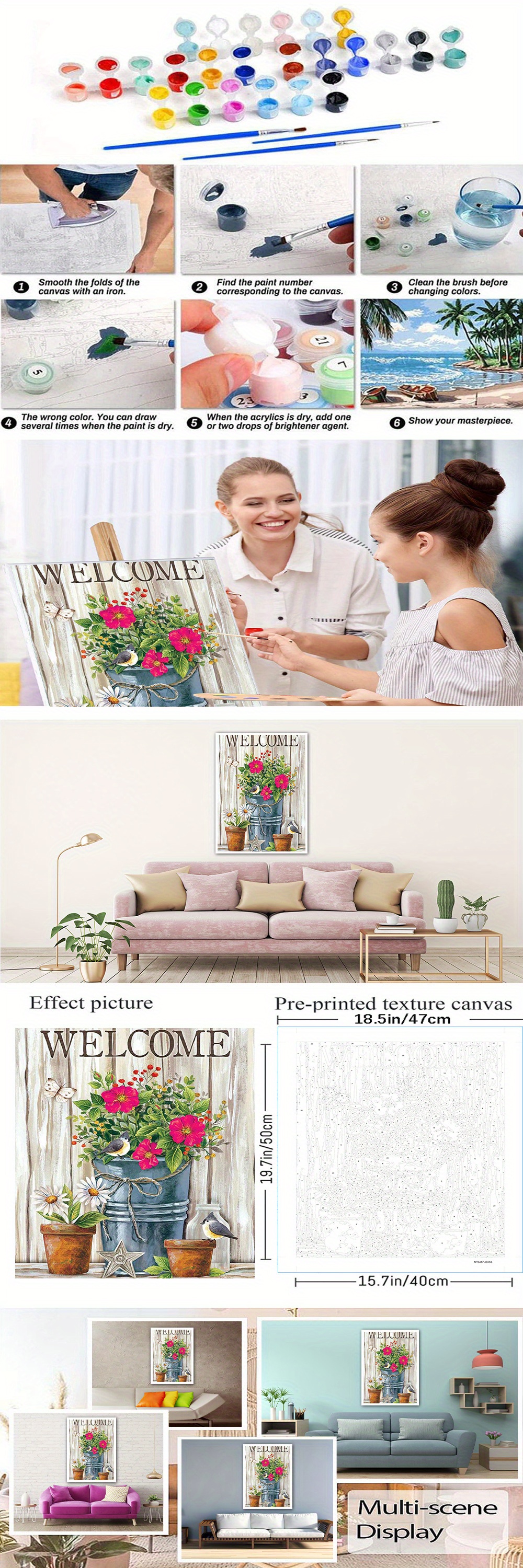 Diy Paint Numbers Adults Beginner Easy Paint Numbers Temu