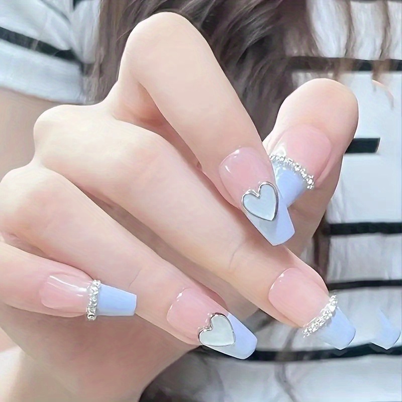 3d Shell Heart Rhinestone Nail Art Charms, Cute Shiny White Shell