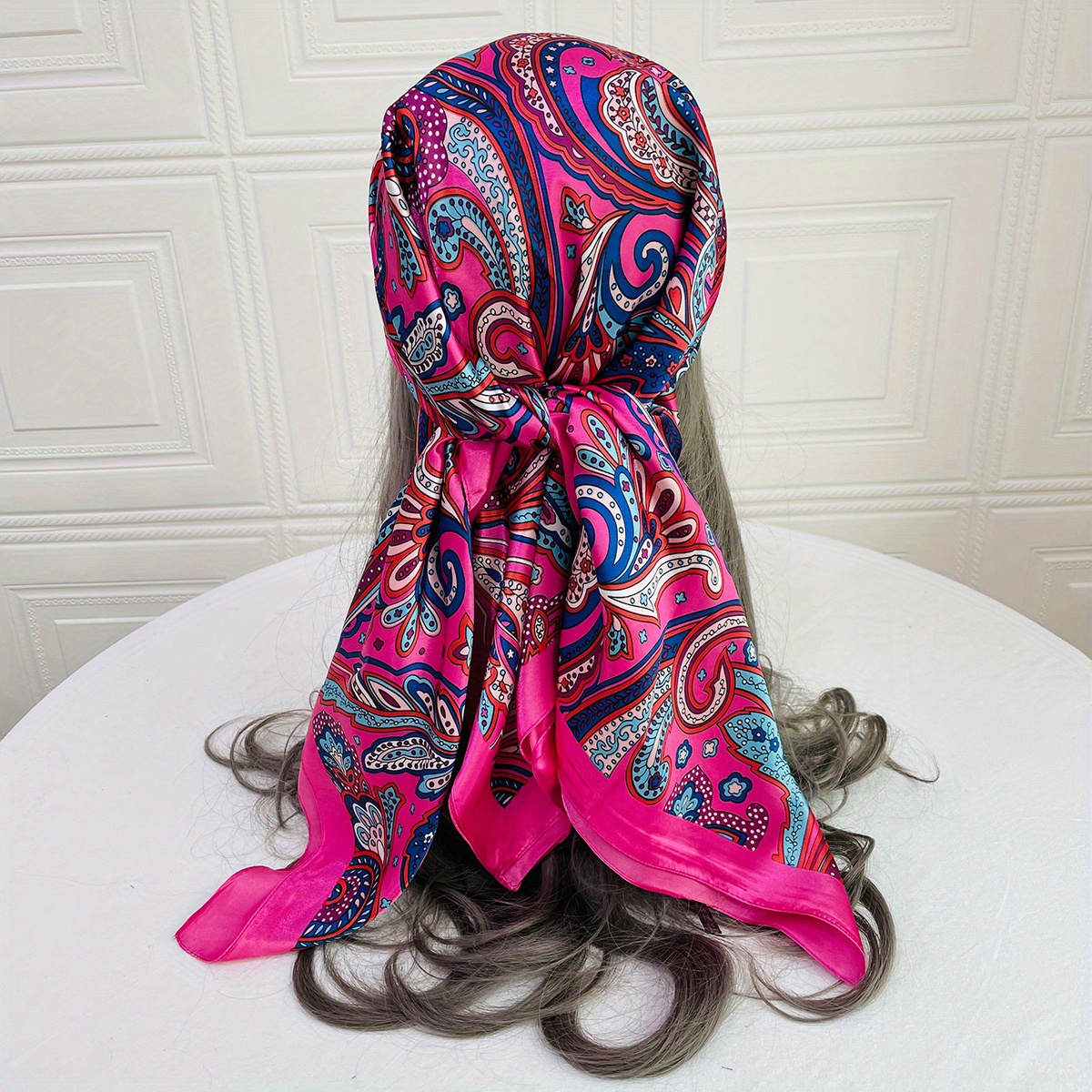 Paisley Print Bandana Classic Print Square Scarf Elegant - Temu Canada