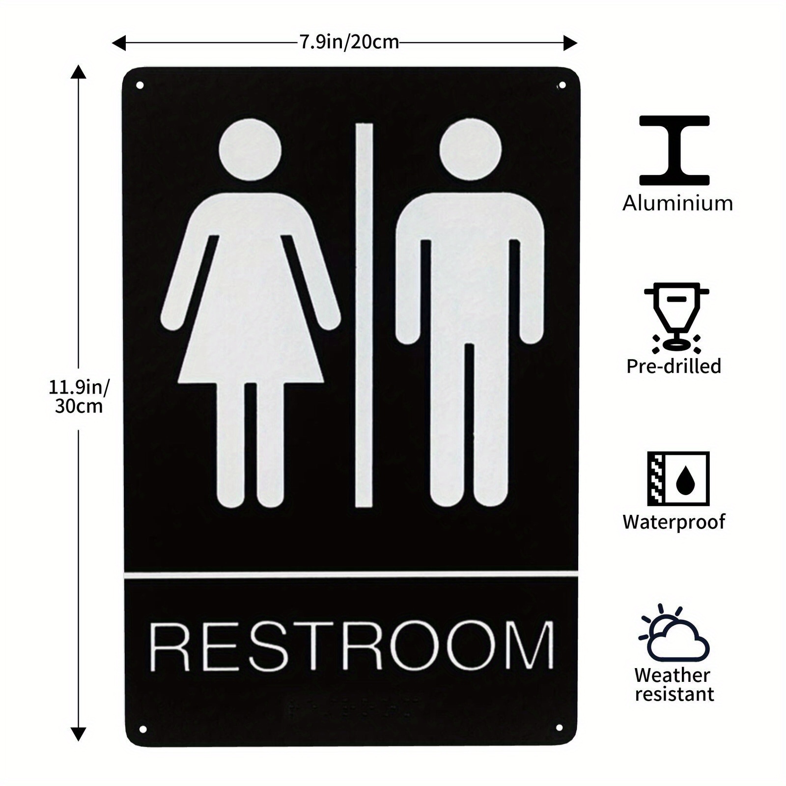 Mens Restroom Sign - Aluminum Restroom Signs | TRADESAFE