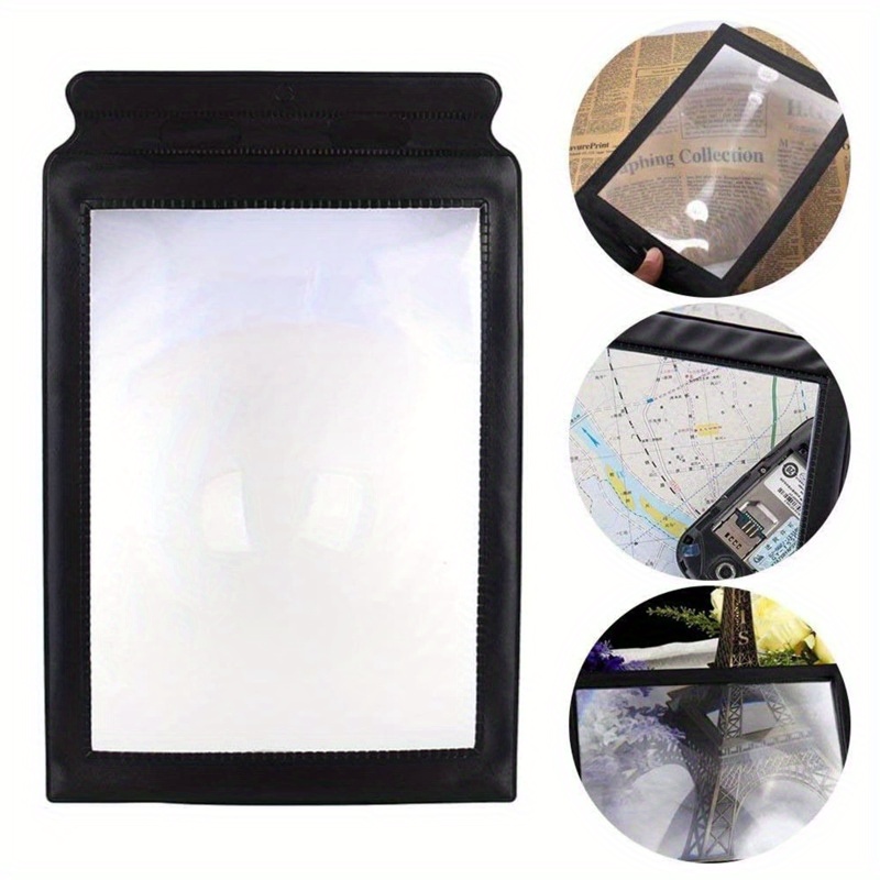 3X Full Page Magnifier A4 Large Sheet Reading Magnifying Glass Portable  Reading Aid Lens for Reading Books & Newspapers & Low Vision Aids