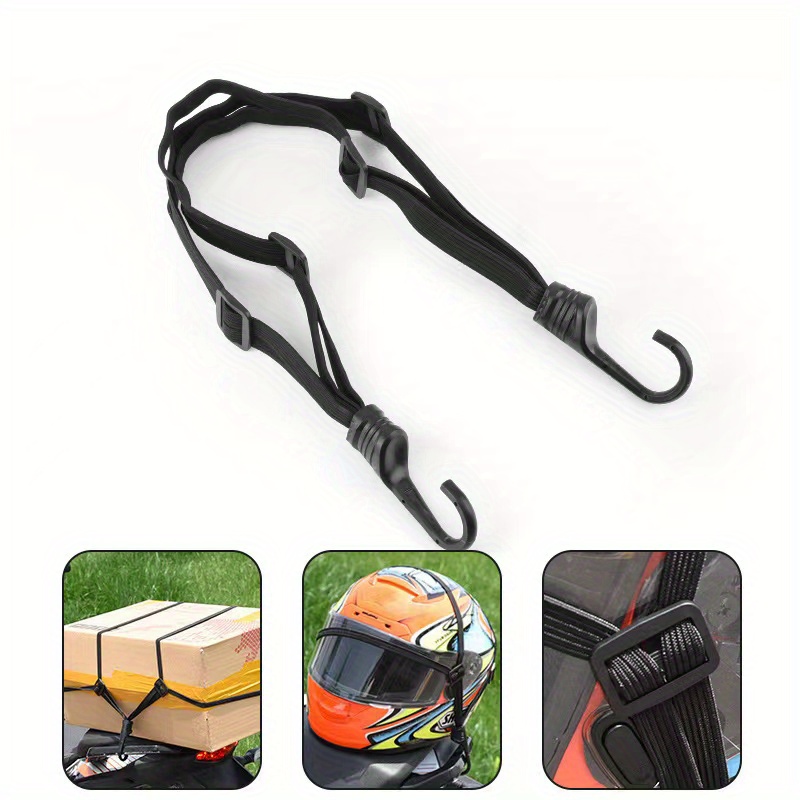 Universal Motorcycle Helmet Luggage Elastic Rope With Rubber Hook ...