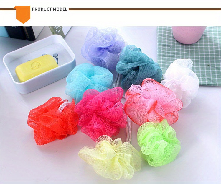 Soft Body Bubbles Sponge Bath Ball Nylon Scrubber Loofah - Temu