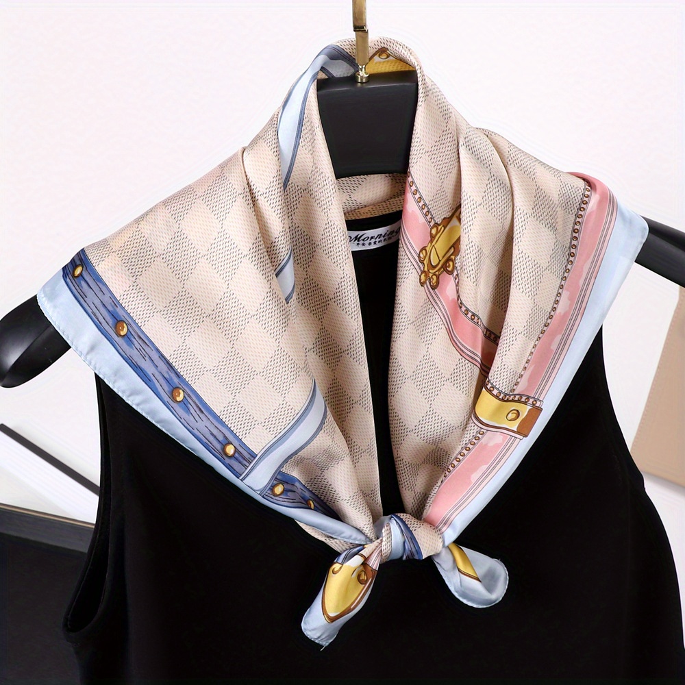 Women's Printed Satin Scarf Scarf Bag Tie Ribbon Square Wrap Shawl Luxury  Scarf Handkerchief Silk Scarf - AliExpress
