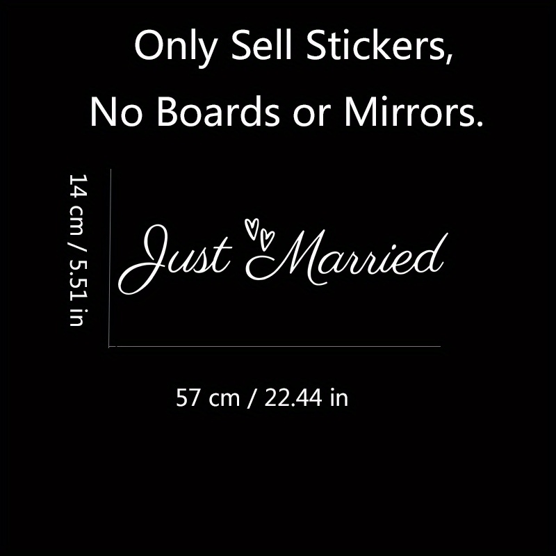 Just Married Decal Wedding Decal Wedding Decor Just Married Sticker Auto  Car