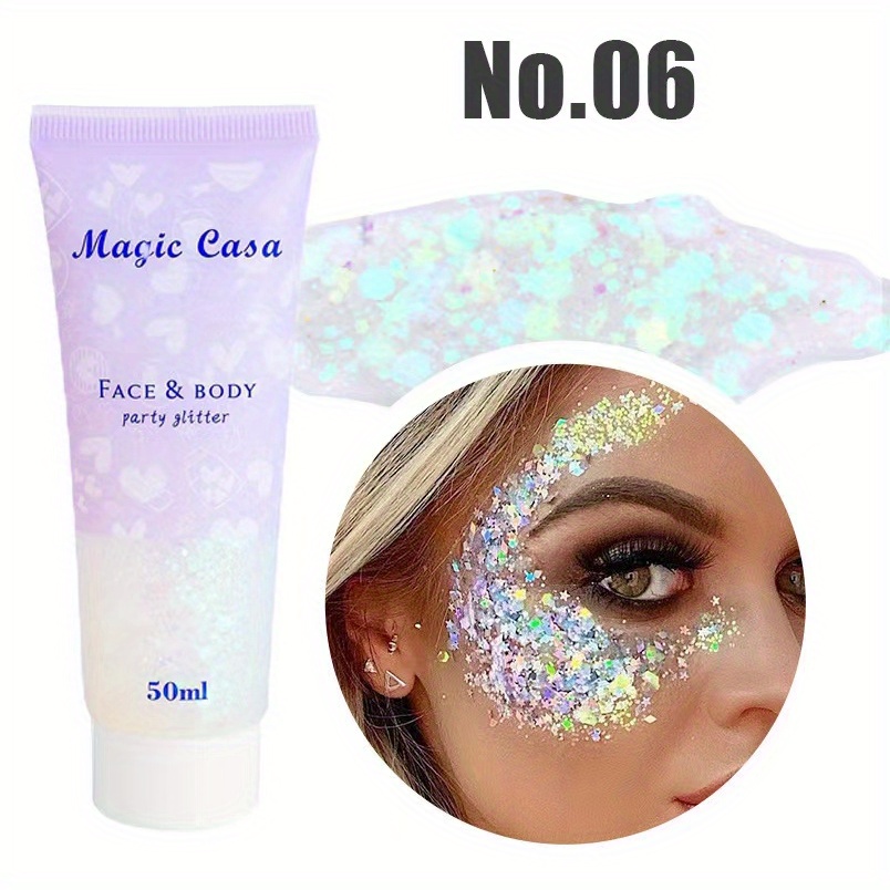 Purpurina holográfica de 12 colores para uñas, purpurina gruesa para ojos,  cara, cabello, cuerpo, maquillaje con purpurina para ojos, cosméticos (12