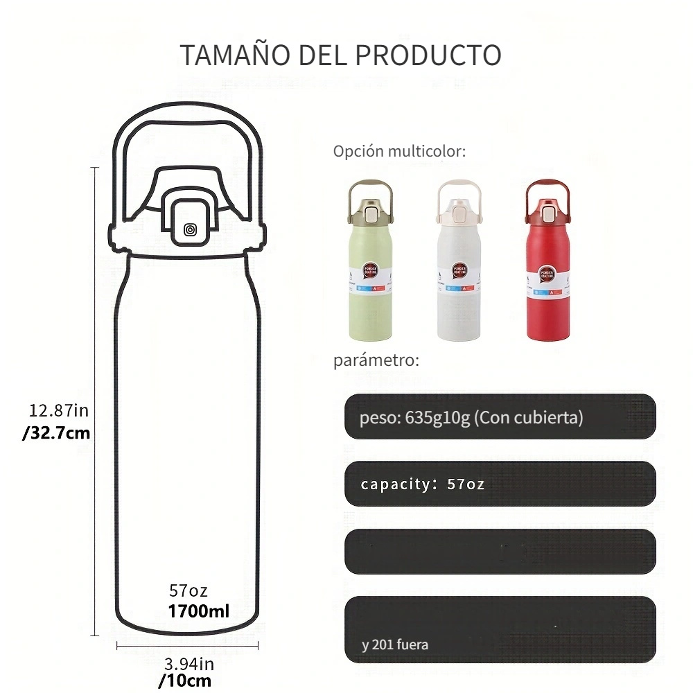 1 Botella Agua Acero Inoxidable Watersy Botellas Agua Metal - Temu