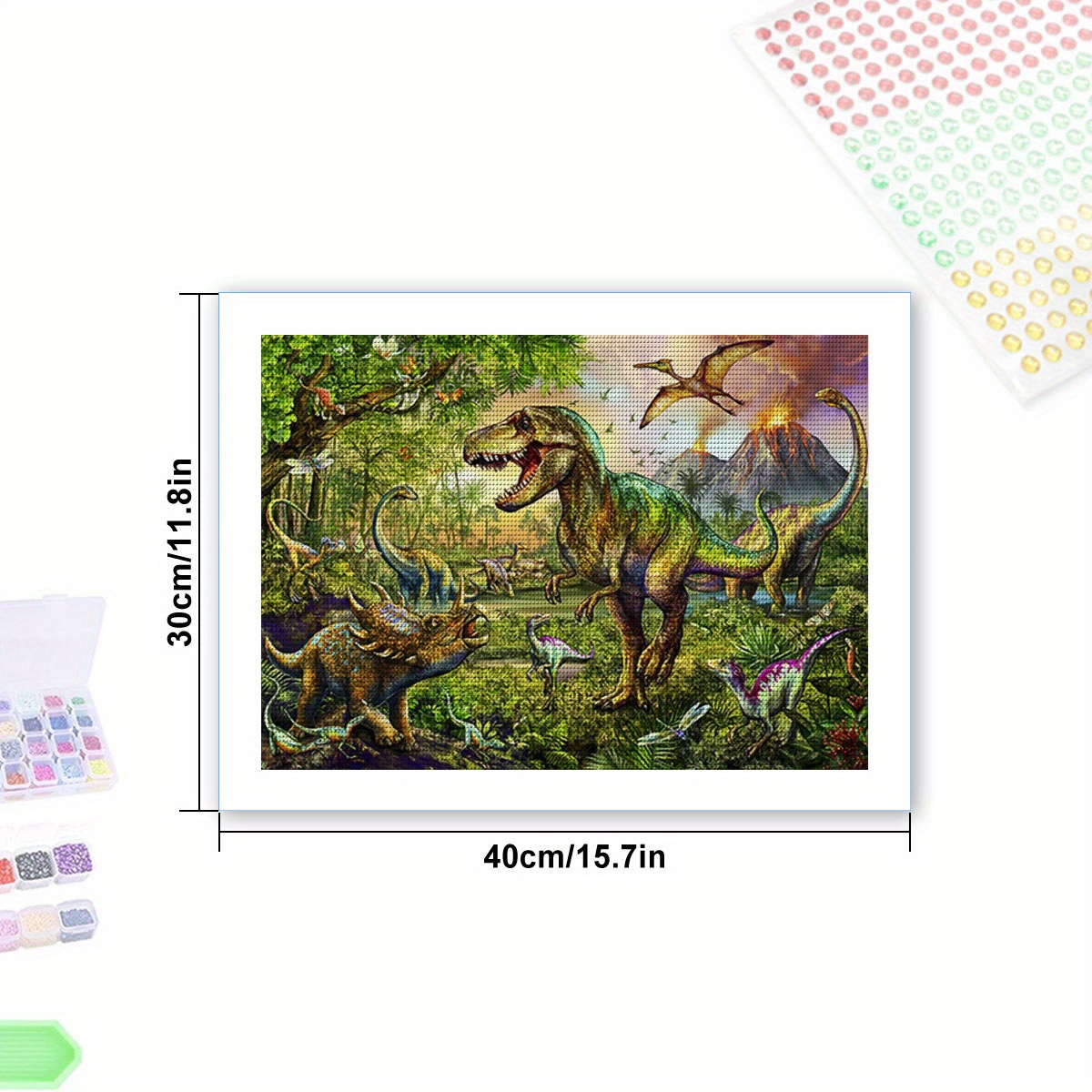 Domineering Dinosaur Diamond Painting Kits Tools For Adults 5D DIY  Artificial Diamond Art Tools For Beginners With Round Full Drill Diamond  Gems Paint