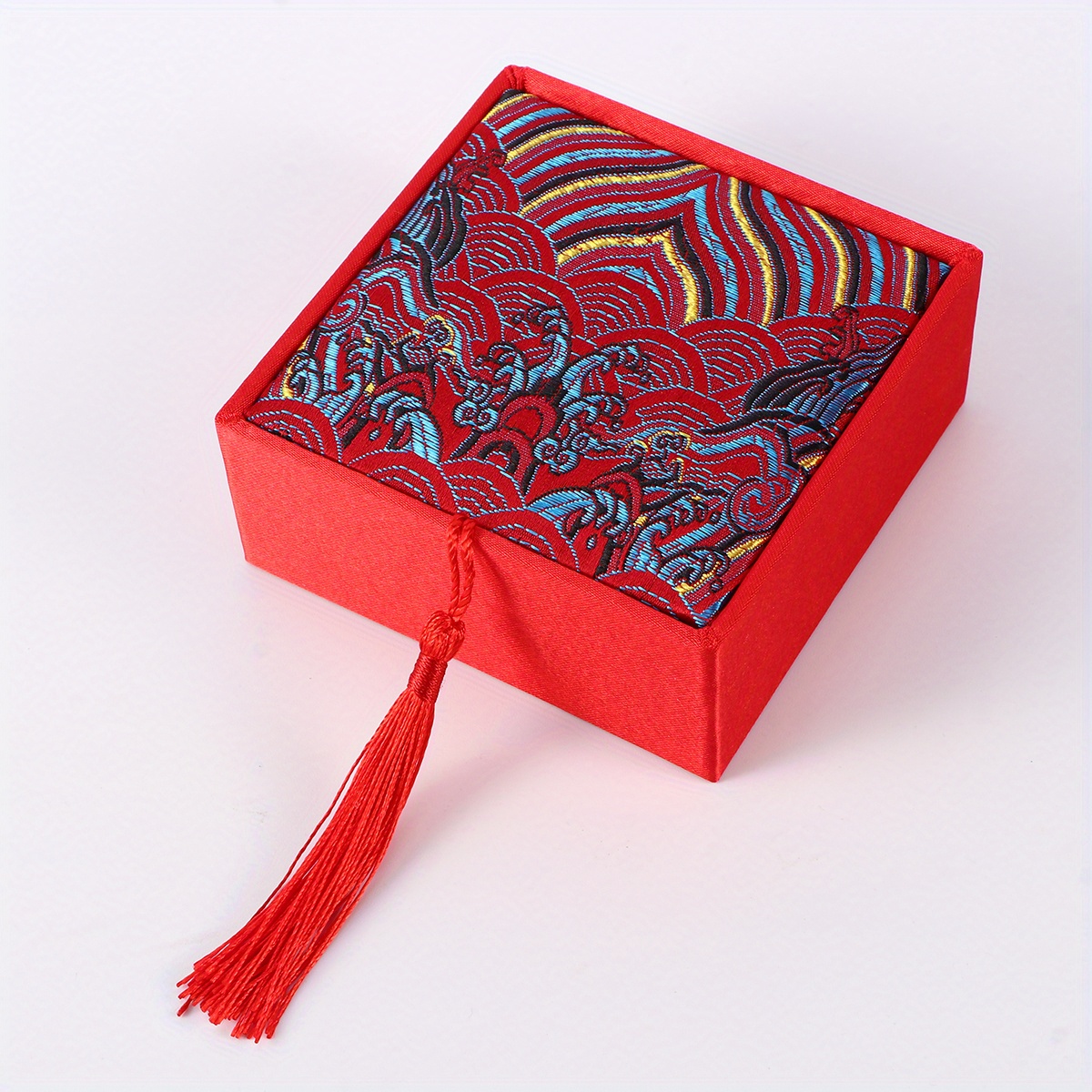 Pattern Random] Tassel Chinese Style Storage Holding Box - Temu