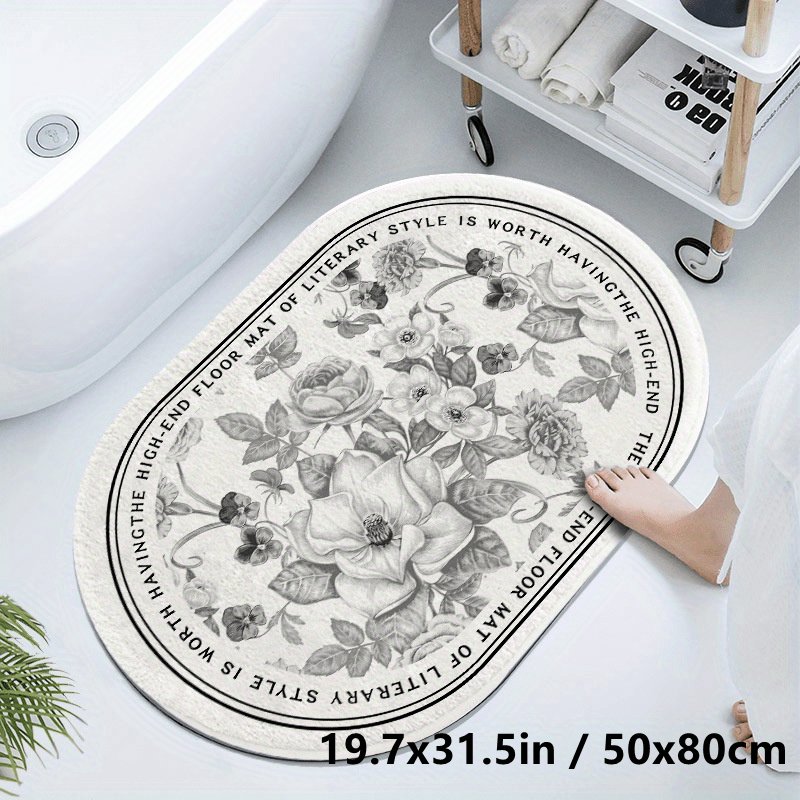 Small Fresh Expansion Flower Diatom Mud Floor Mat Bathroom