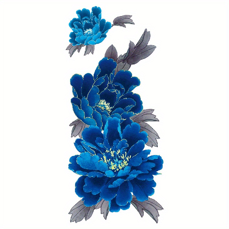 Chubasquero floral azul para mujer