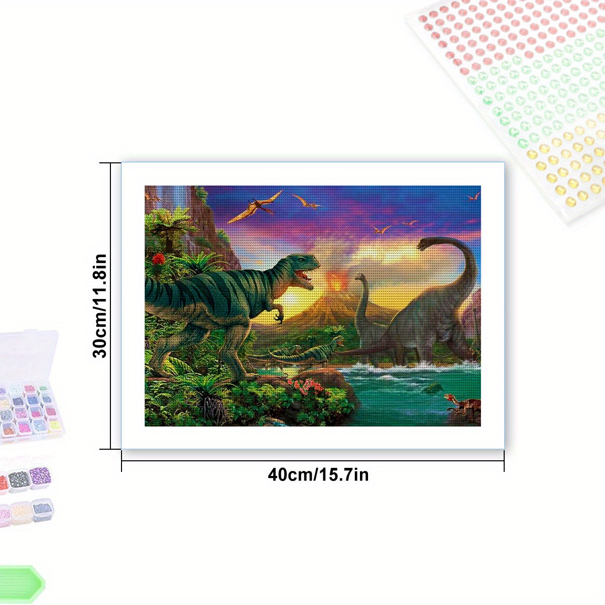 Dinosaur Diamond Painting Kits for Adults, DIY by Numbers for Adults  Beginner Full Drill Diamond Paintings Picture Arts Craft for Home Wall Art  Decor