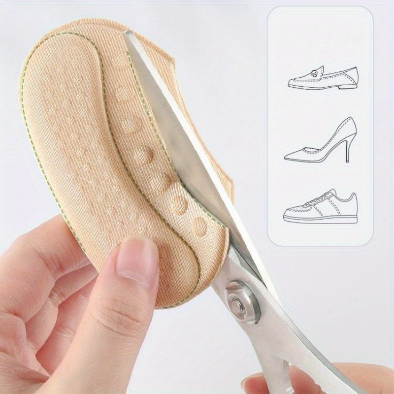 1pair Heel Sticker Anti-Drop Heel High Heel Shoes Heel Anti-Wear Foot Sticker Shoes Big Change Small Artifact, Loafer Shoes Half Size Pad, Change One Size Change Half Size Length 3.58in/9.09cm Width 2.05in/5.21cm