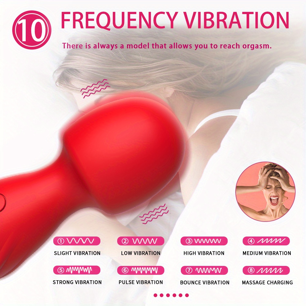 Rechargeable Women Vibrator, Massager Wand, Travel Size Mini Female