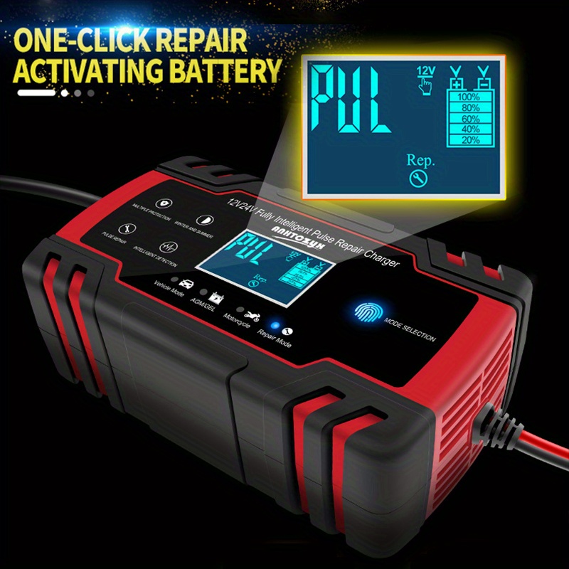 8A Chargeur de batterie de voiture 12V/24V Chargeur - Temu Canada