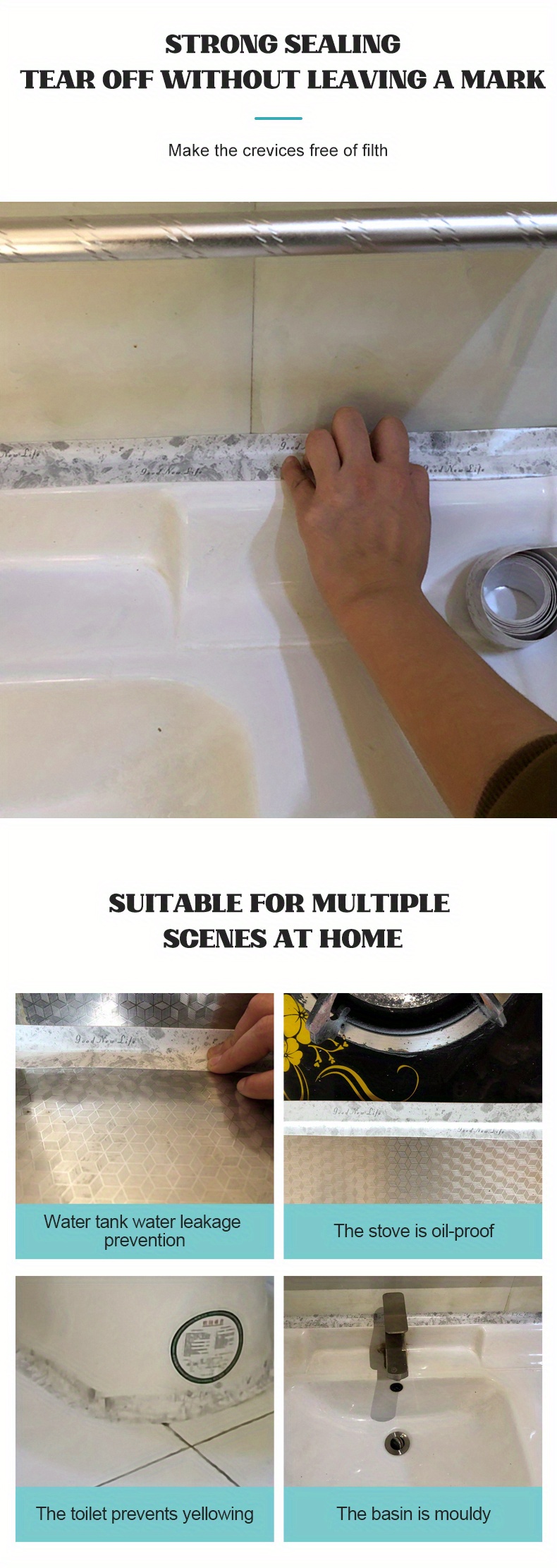 Golden Landscape Caulk Strip Waterproof Caulking Tape Window Temu