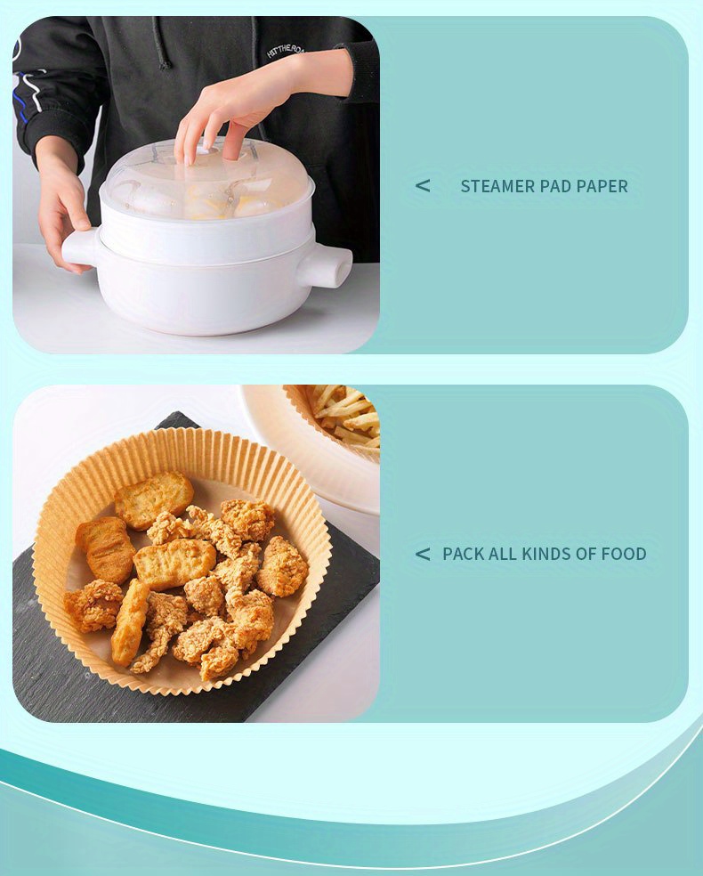 Disposable Air Fryer Liners - Paper Basket Bowl And Trays - Easy Cleanup  And Safe Cooking - Essential Kitchen Accessories For Healthy And Convenient  Meals - Temu