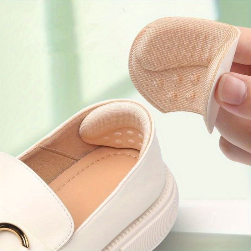 1pair Heel Sticker Anti-Drop Heel High Heel Shoes Heel Anti-Wear Foot Sticker Shoes Big Change Small Artifact, Loafer Shoes Half Size Pad, Change One Size Change Half Size Length 3.58in/9.09cm Width 2.05in/5.21cm