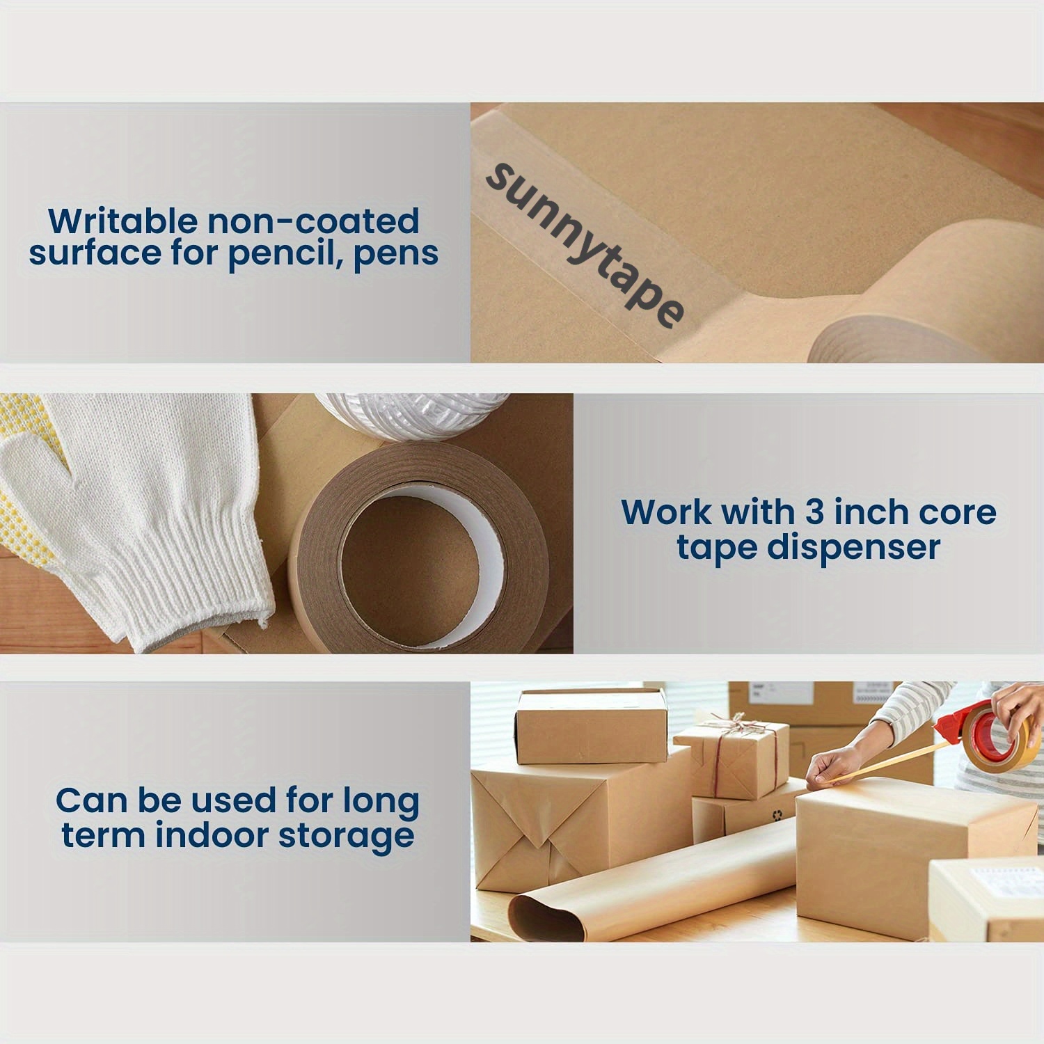 Kraft Paper Tape 33 Yards Writable Pe coated Sealing - Temu