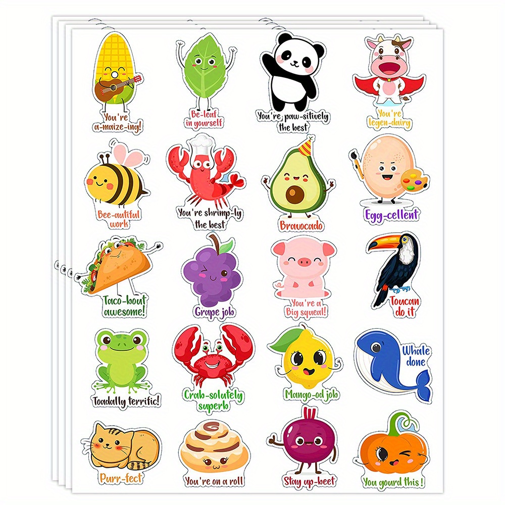 Reward Stickers for Kids,600PCS Motivational Stickers for Teachers Stickers Packs,Cute Animal Reward Stickers for Students Award School Incentive